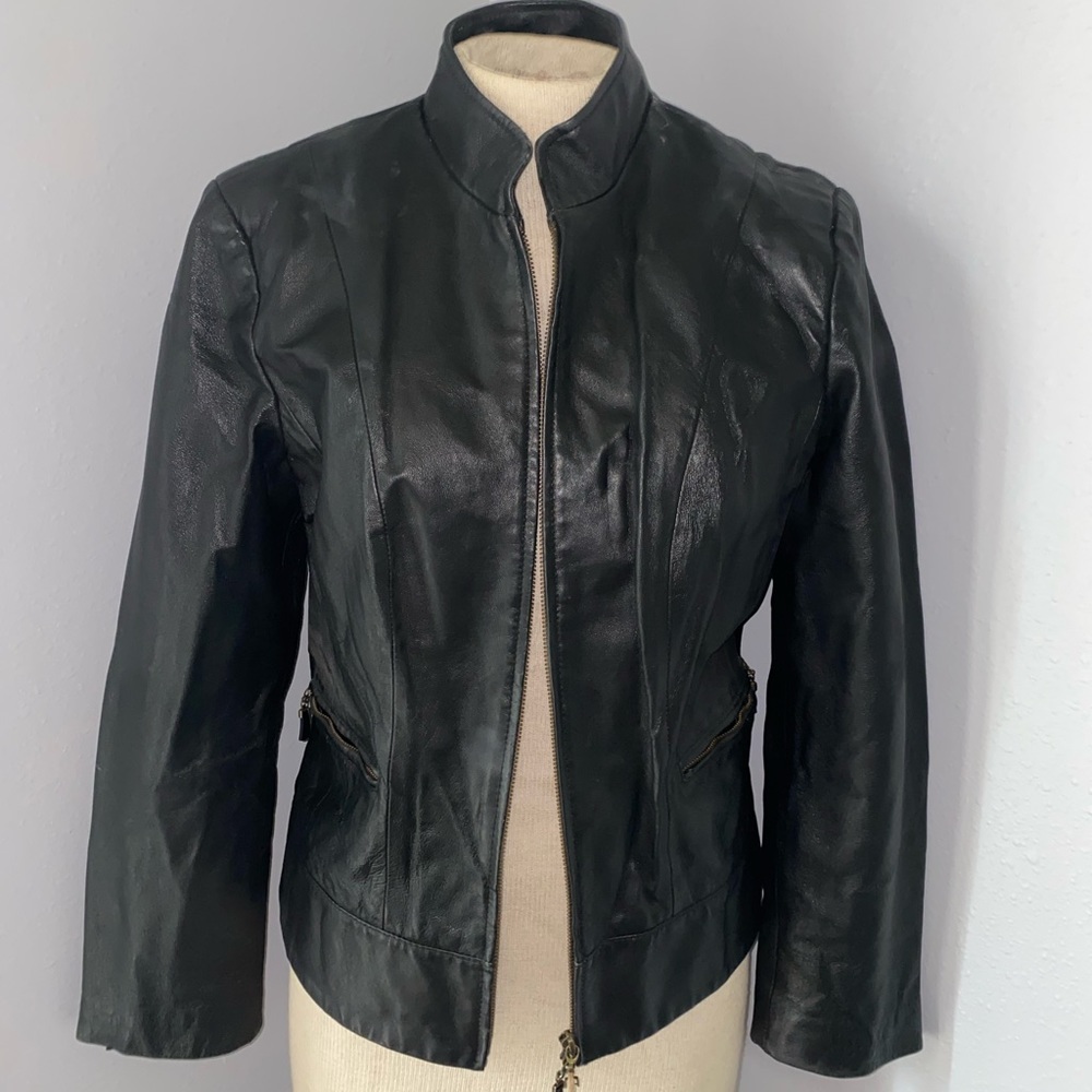 Terry Lewis black leather jacket.